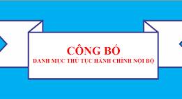 Quyết định Về việc công bố danh mục thủ tục hành chính nội bộ giữa các cơ quan hành chính Nhà nước mới ban hành lĩnh vực Đất đai thuộc phạm vi chức năng quản lý của Sở Nông nghiệp và Môi trường